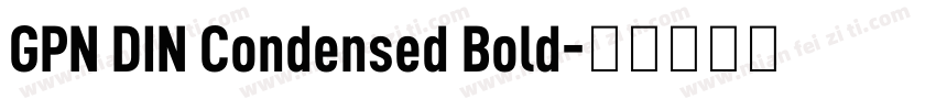 GPN DIN Condensed Bold字体转换